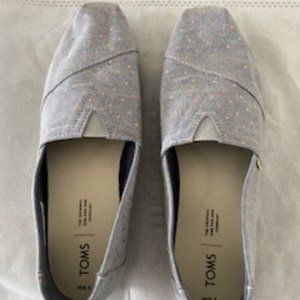 Womens Toms Classic Slip On Denim/Dots 8.5